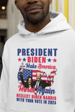 Biden Hoodie President Biden Make America Moral Again Pullover Hoodie Unisex Men Women