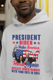 Biden Hoodie President Biden Make America Moral Again Pullover Hoodie Unisex Men Women