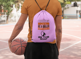 Drawstring Backpack Bag I BUILT MY REPUTATION AS A BALLER/ To Be The Goat