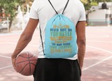 Drawstring Backpack Bag To Be The Goat You Never Quit On Yourself Sports Basketball Bag
