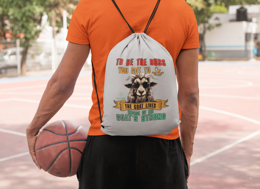 Basketball Bag TO BE THE BOSS/YOU GOT TO BE THE GOAT Drawstring Backpack