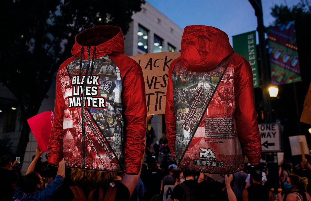 SYNTHETIC-FILL WINDHAWK Red Black Lives Matter Jacket