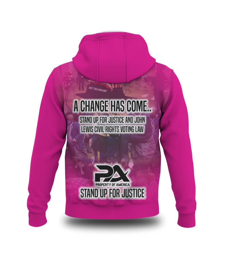 Remembering John Lewis - A True American Hero Sublimated Pink Sweatshirt