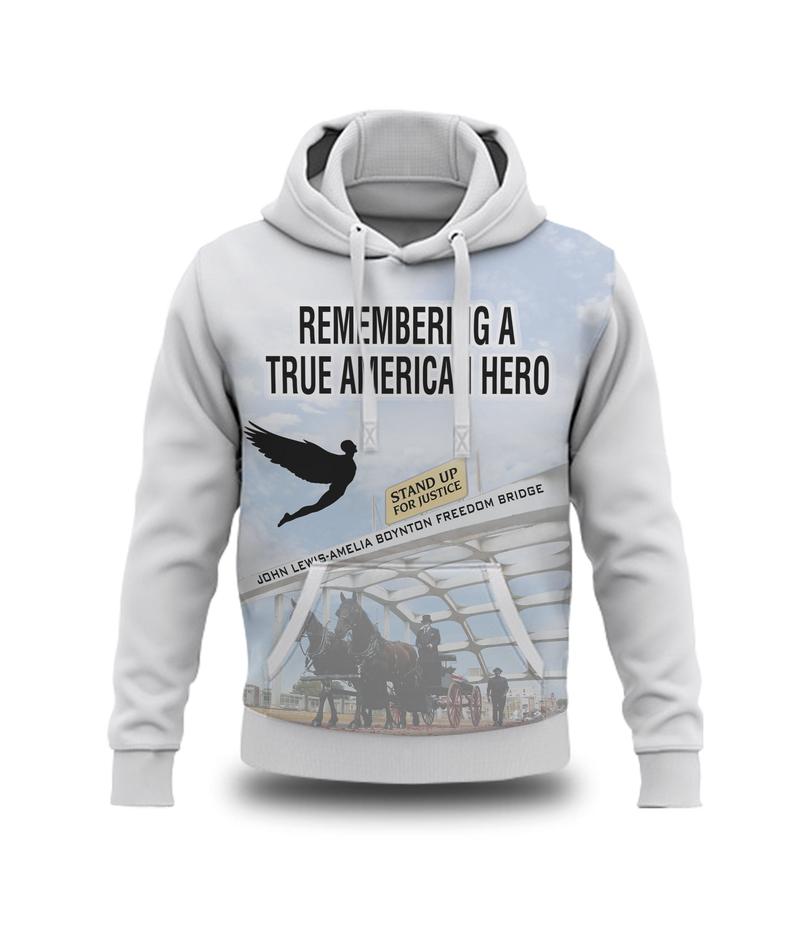 Remembering John Lewis - A True American Hero Sublimated White Sweatshirt