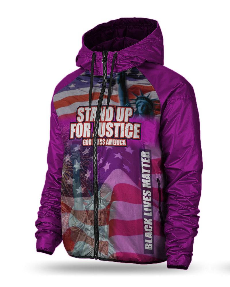 SYNTHETIC-FILL WINDHAWK Purple Stand up for Justice Jacket