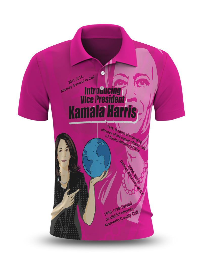 Introducing VP Kamala Polo Pink Shirt