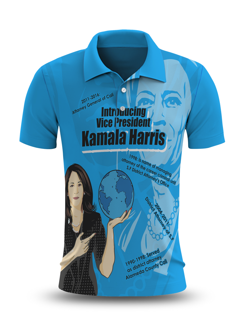 Introducing VP Kamala Polo Blue Shirt