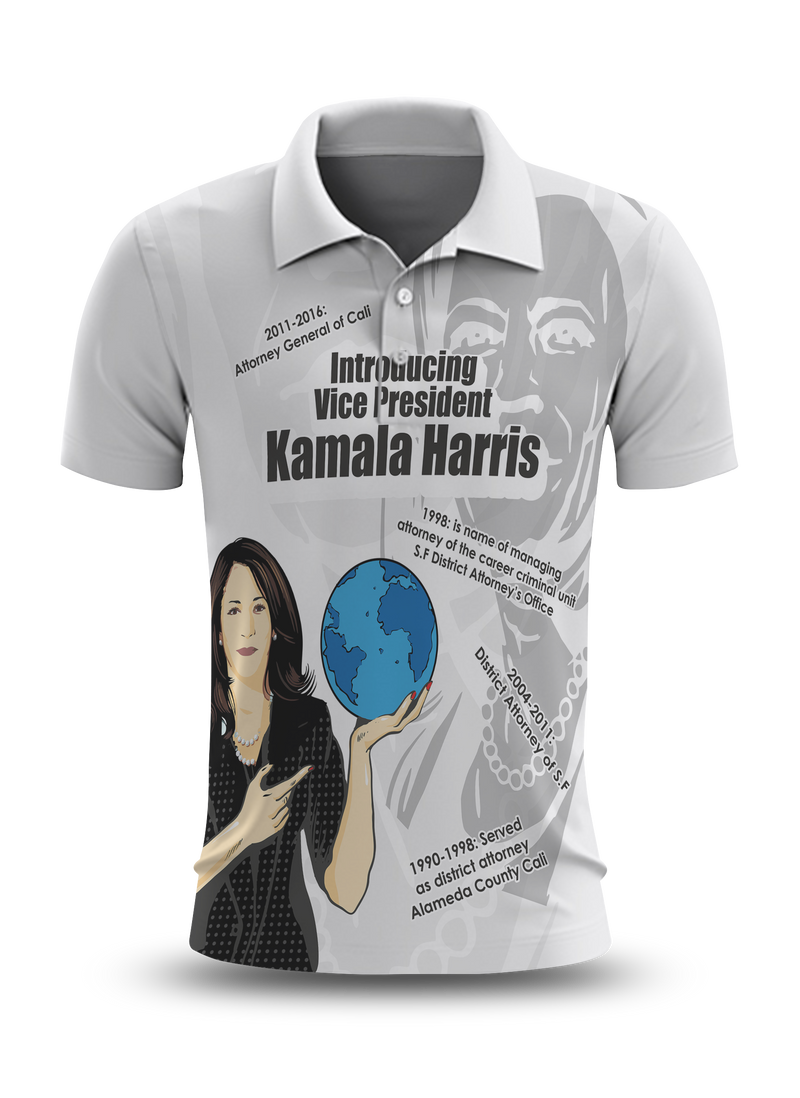 Introducing VP Kamala Polo Silver Shirt