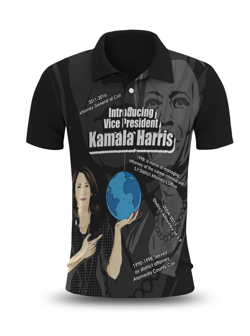 Introducing VP Kamala Polo Black Shirt