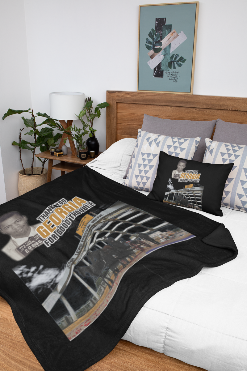 Late Congressman John Lewis/ "GOOD TROUBLE" THROW Blanket