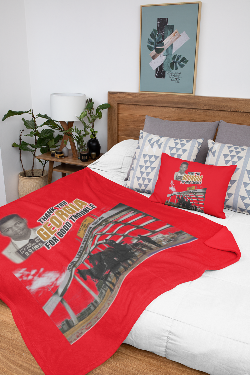 Late Congressman John Lewis/ "GOOD TROUBLE" THROW Blanket