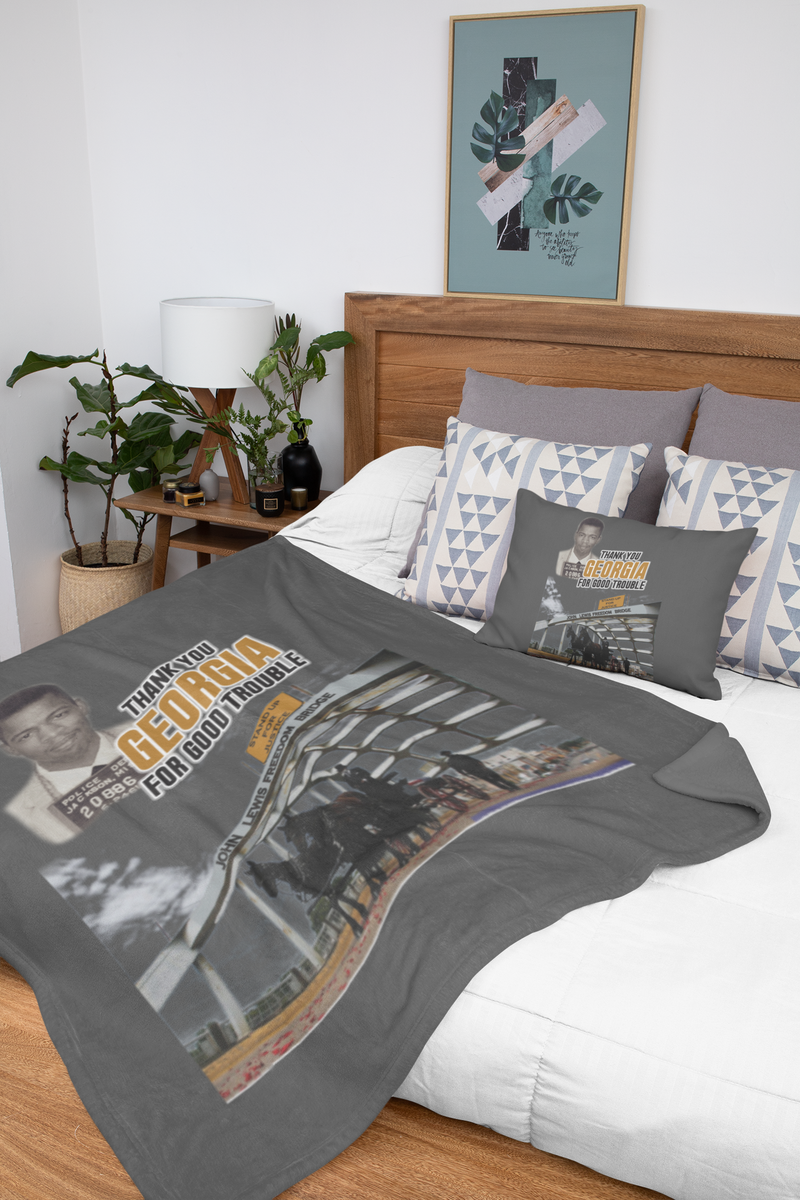Late Congressman John Lewis/ "GOOD TROUBLE" THROW BLANKET