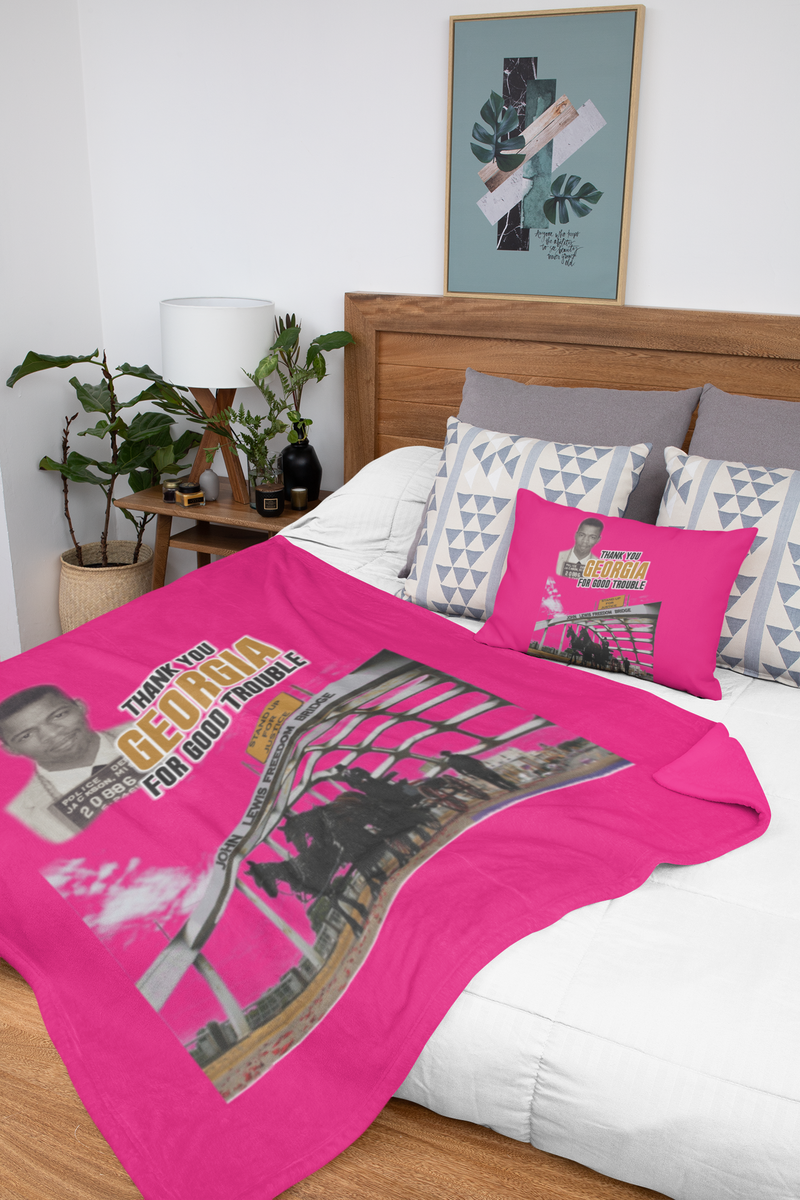 Late Congressman John Lewis/ "GOOD TROUBLE" THROW Blanket