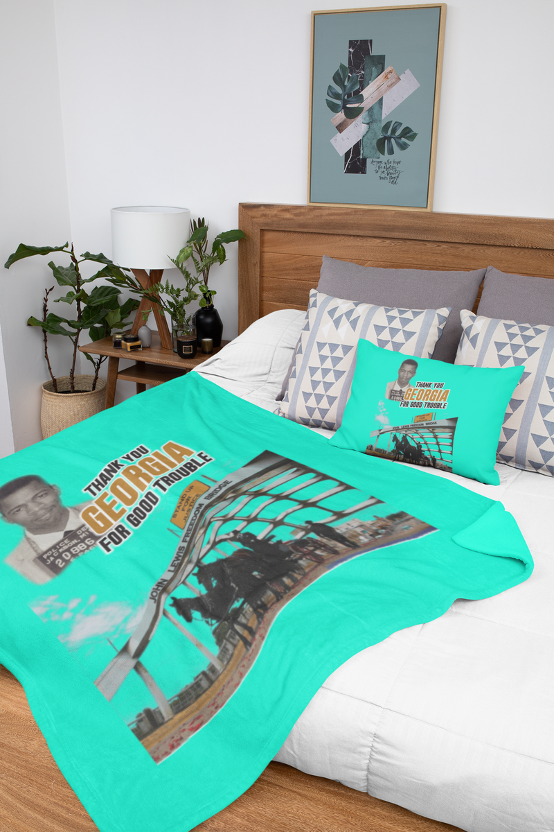 Late Congressman John Lewis/ "GOOD TROUBLE" THROW BLANKET