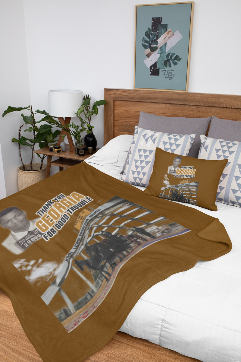 Late Congressman John Lewis/ "GOOD TROUBLE" THROW Blanket