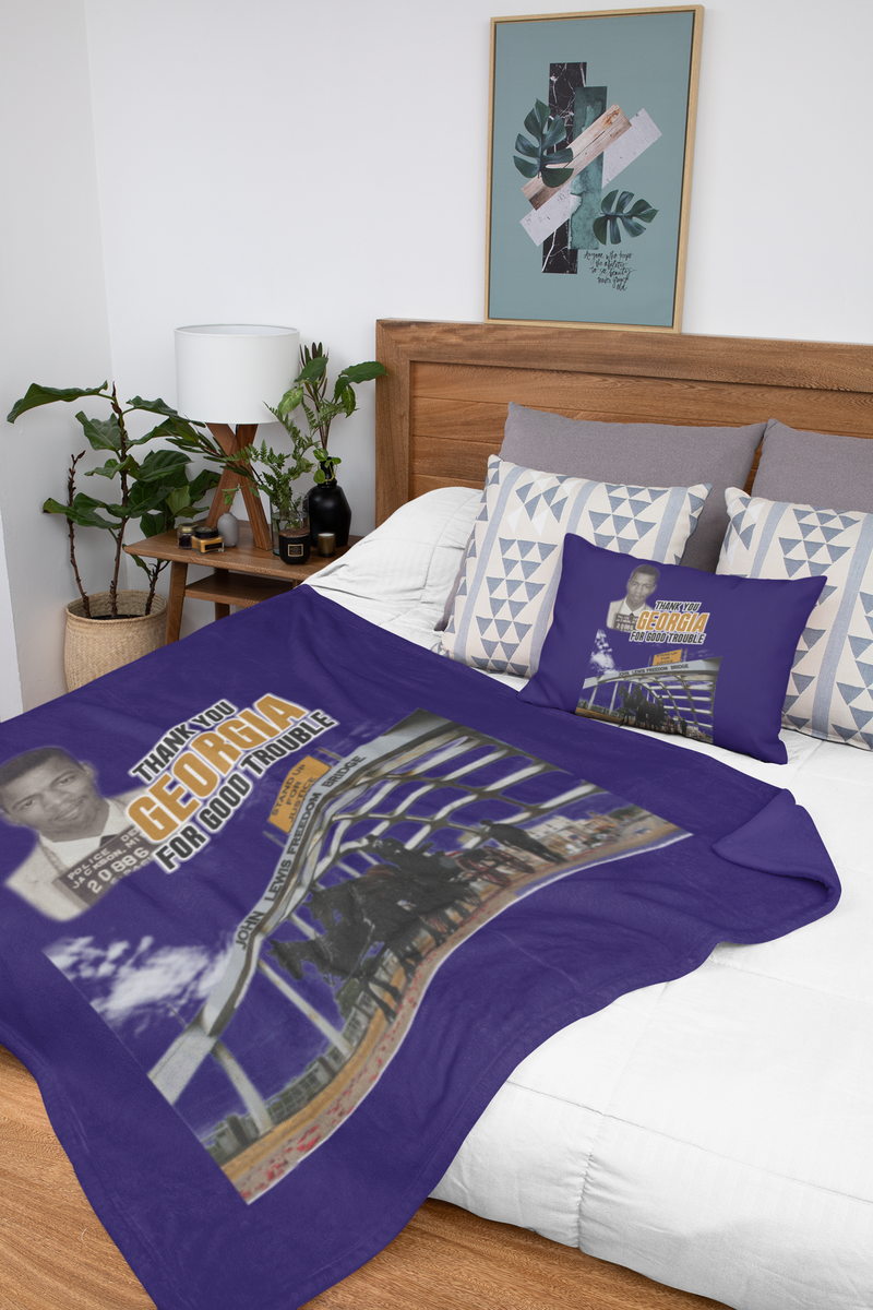 Late Congressman John Lewis/ "GOOD TROUBLE" THROW Blanket