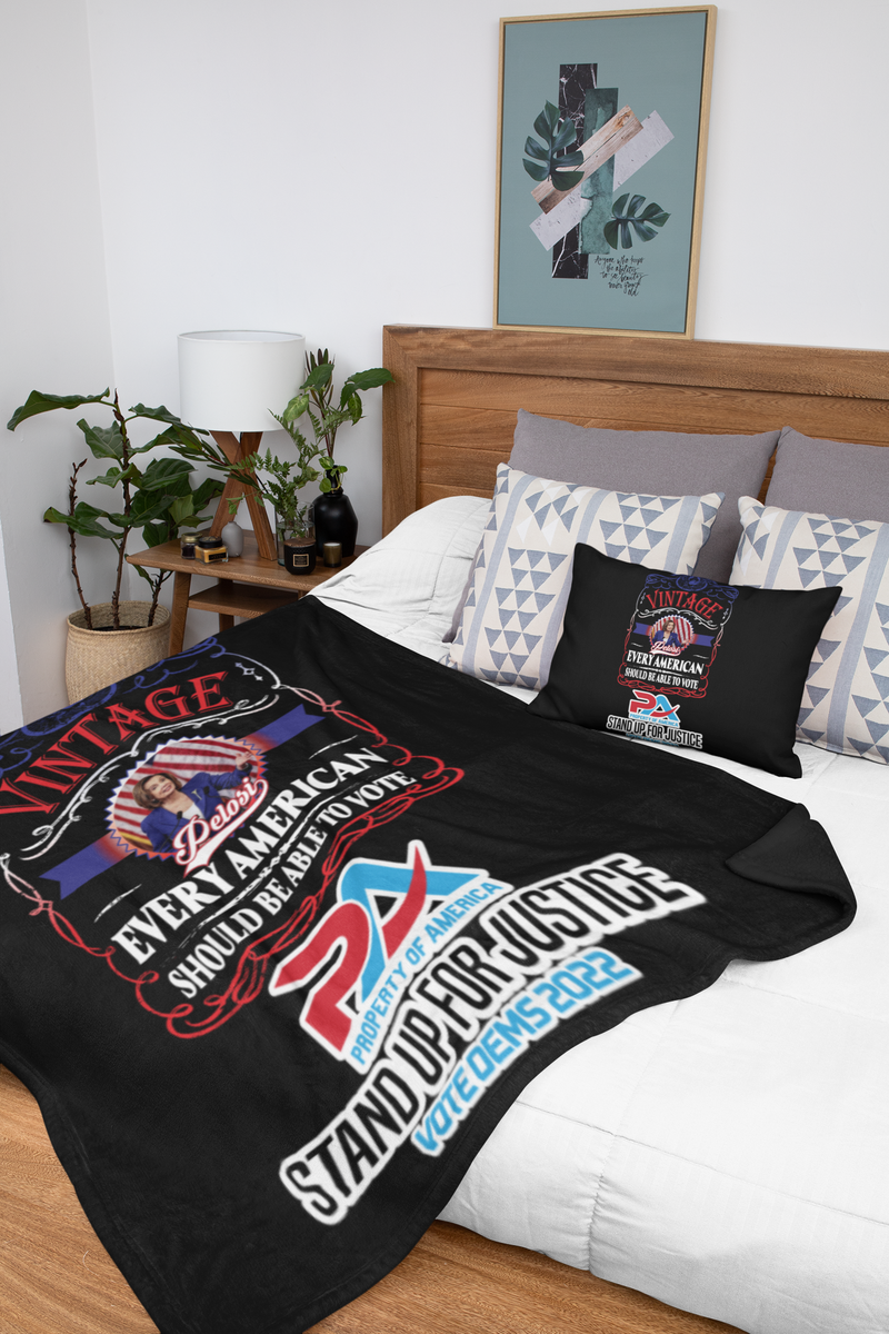 VINTAGE PELOSI VOTE DEMS 2022/ THROW BLANKET