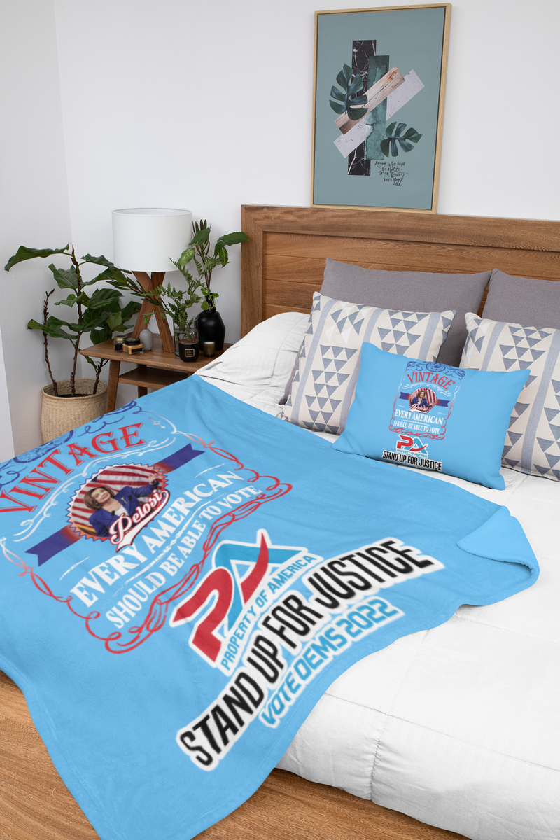 VINTAGE PELOSI VOTE DEMS 2022/ THROW BLANKET
