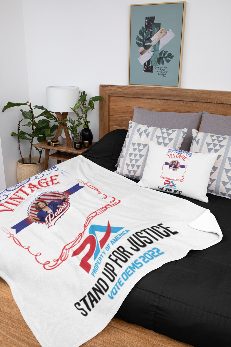 VINTAGE PELOSI VOTE DEMS 2022/ THROW BLANKET