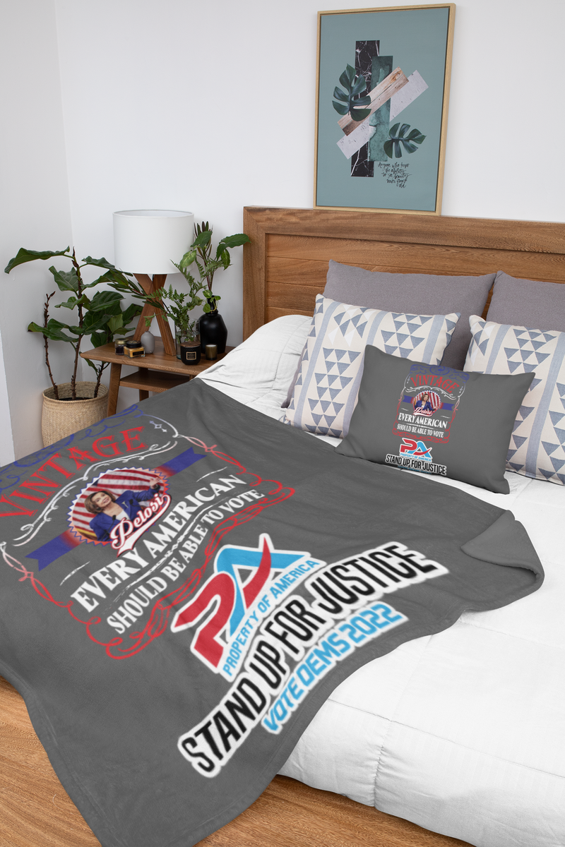 VINTAGE PELOSI VOTE DEMS 2022/ THROW BLANKET