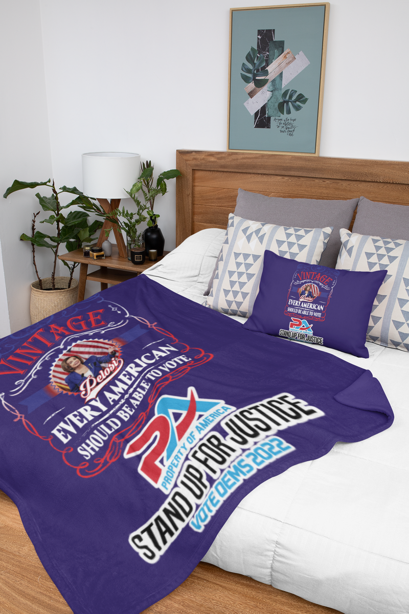 VINTAGE PELOSI VOTE DEMS 2022/ THROW BLANKET