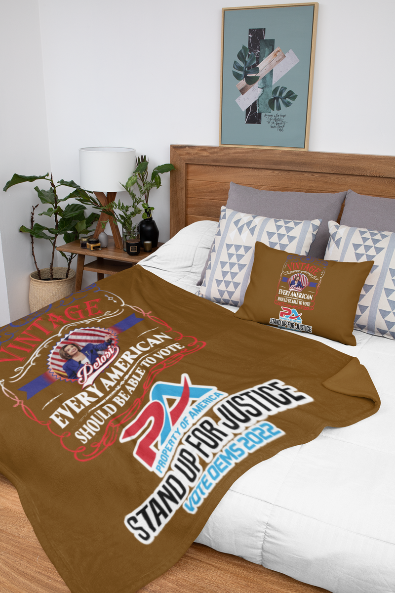 VINTAGE PELOSI VOTE DEMS 2022/ THROW BLANKET
