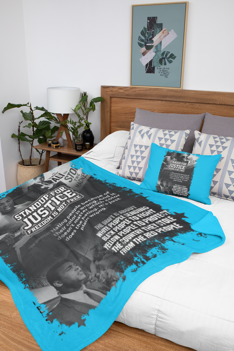 MUHAMMAD ALI "FREEDOM IS NOT FREE" THROW BLANKET
