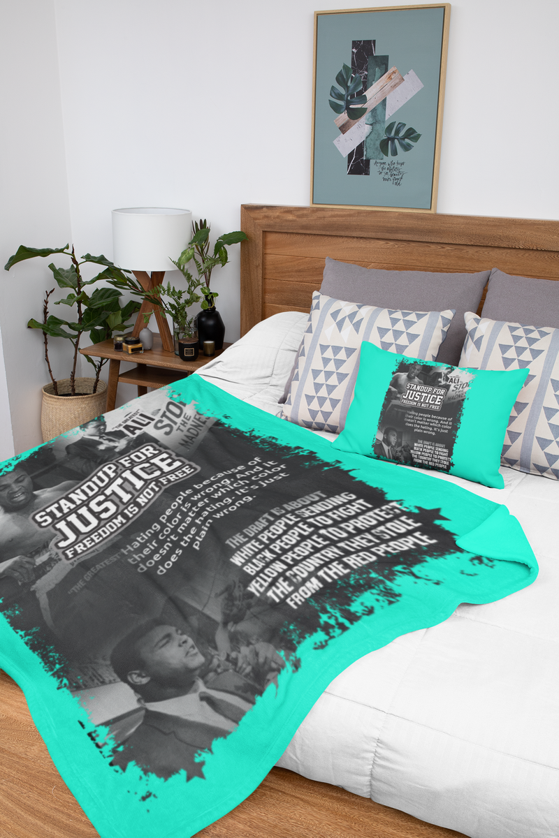 MUHAMMAD ALI "FREEDOM IS NOT FREE" THROW BLANKET
