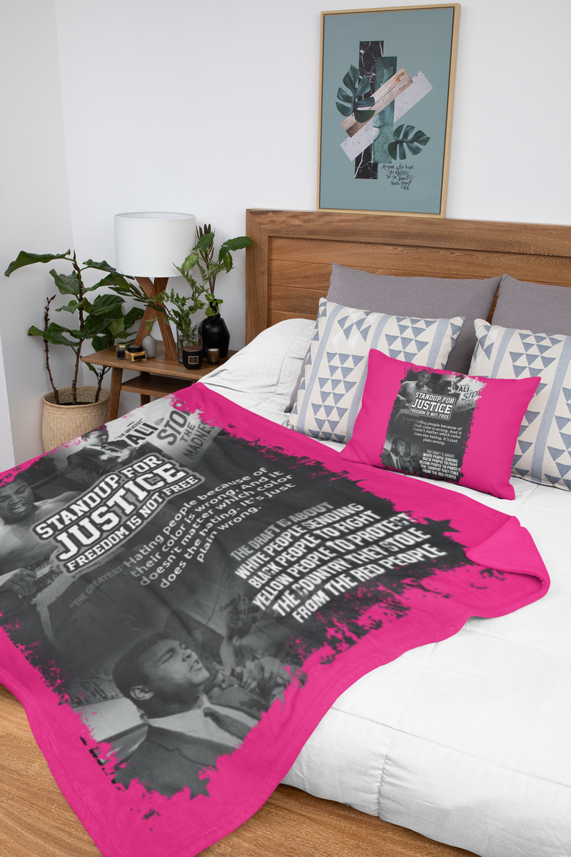 MUHAMMAD ALI "FREEDOM IS NOT FREE" THROW BLANKET