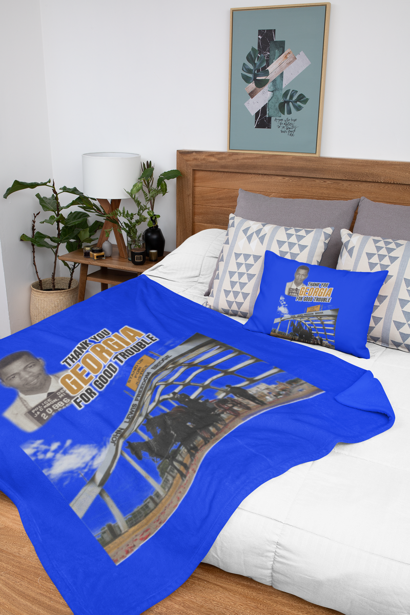 Late Congressman John Lewis/ "GOOD TROUBLE" THROW Blanket