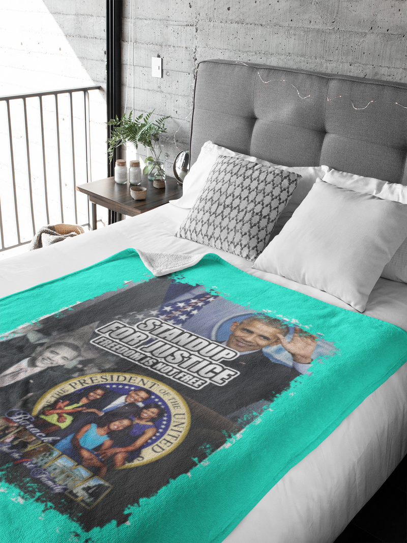 The OBAM Family/ "STAND UP FOR JUSTICE" THROW BLANKET