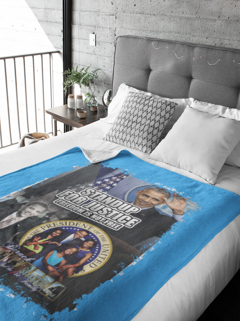 The OBAM Family/ "STAND UP FOR JUSTICE" THROW BLANKET