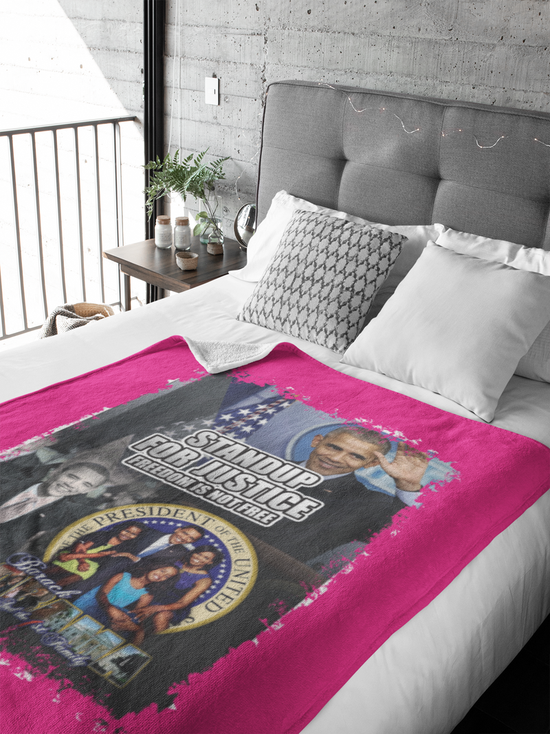 The OBAM Family/ "STAND UP FOR JUSTICE" THROW BLANKET