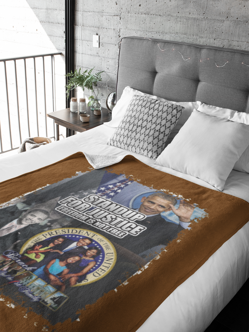 The OBAM Family/ "STAND UP FOR JUSTICE" THROW BLANKET
