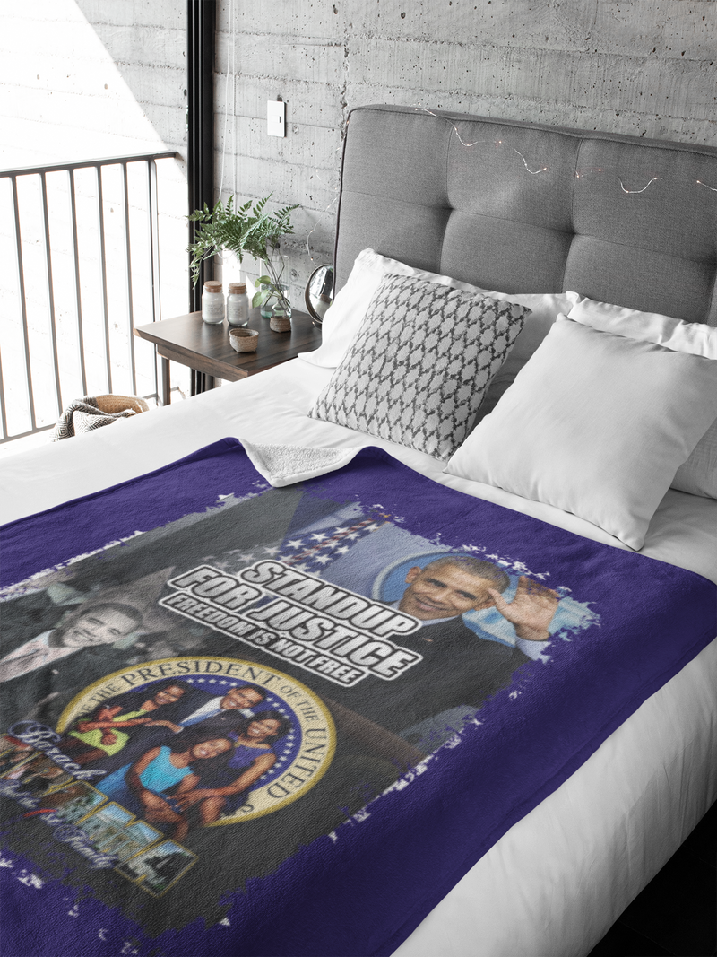 The OBAM Family/ "STAND UP FOR JUSTICE" THROW BLANKET