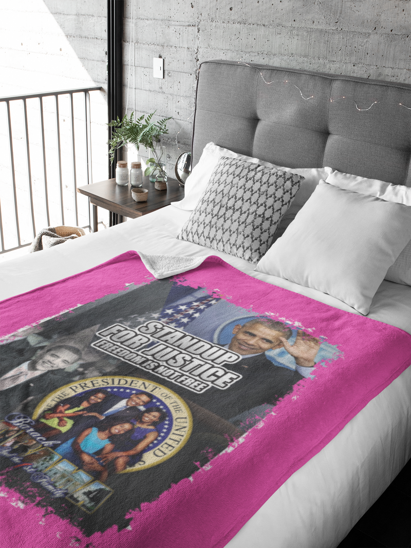 The OBAM Family/ "STAND UP FOR JUSTICE" THROW BLANKET