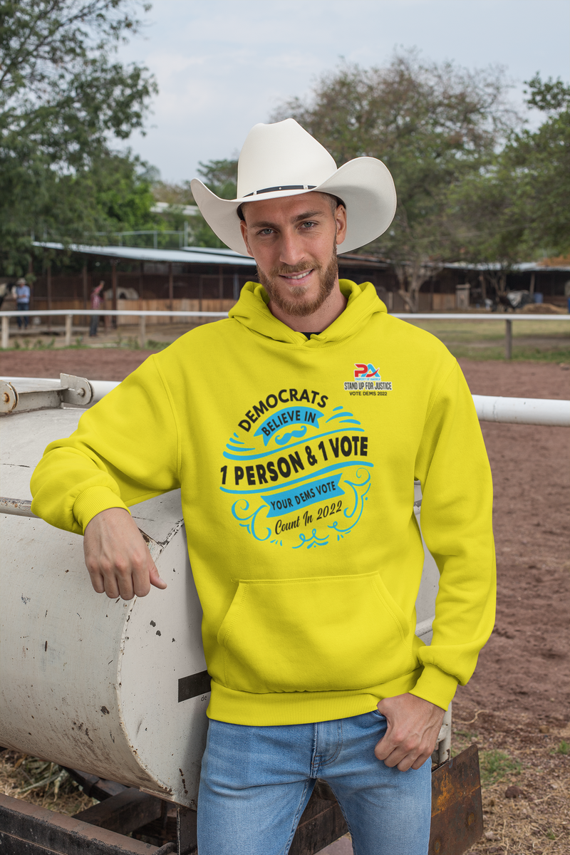 DEMOCRATS BELEIVE/ IN ONE PERSON & ONE VOTE