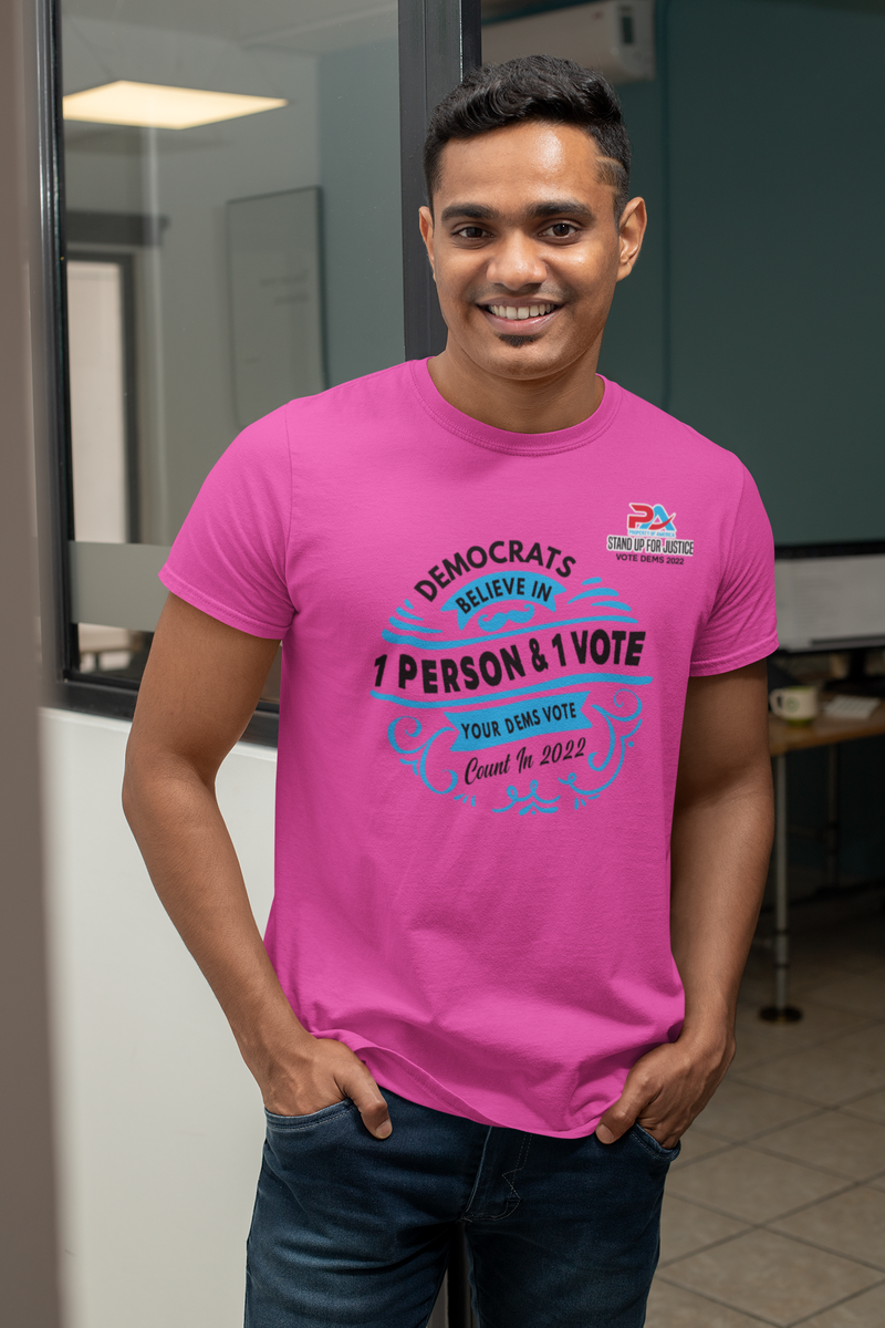 DEMOCRATS BELEIVE/ IN ONE PERSON & ONE VOTE