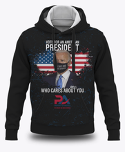 Load image into Gallery viewer, Vote for an American President who cares about you! Black Sweatshirt