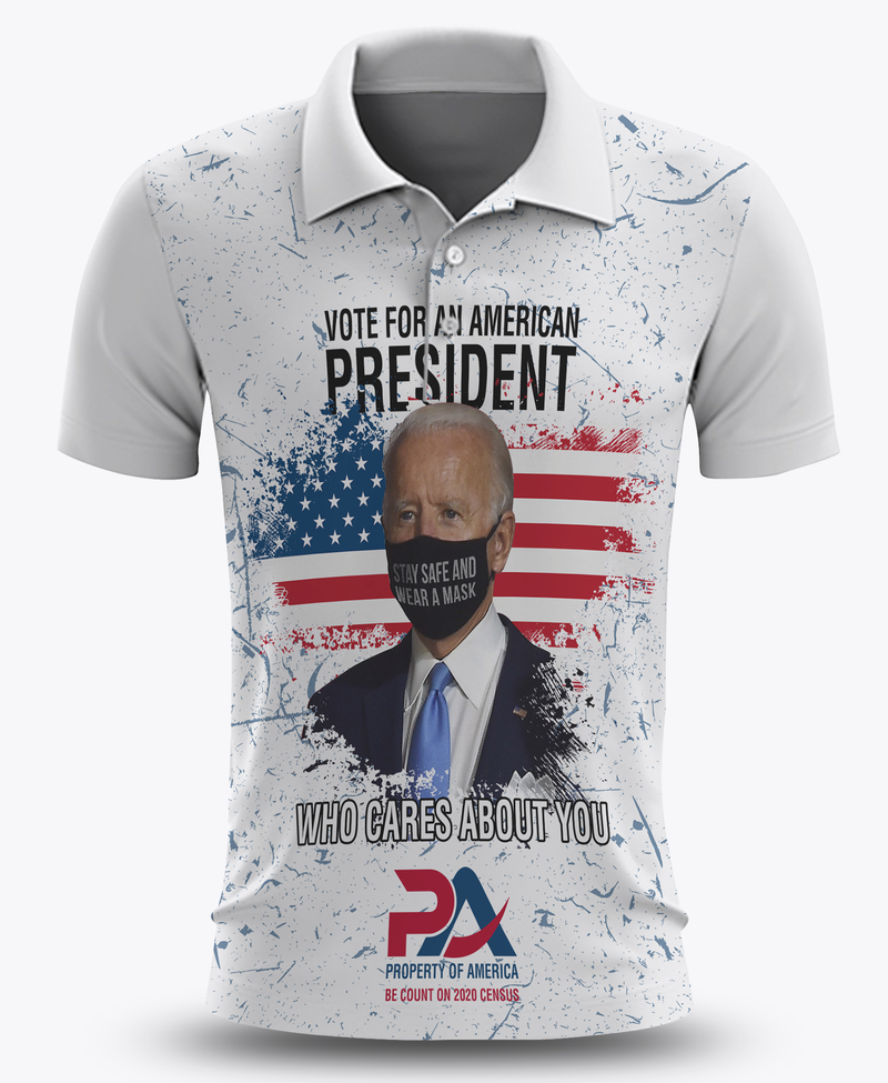 Vote for an American President who cares about you! White Polo